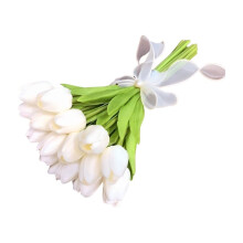Artificial Tulip Flowers, Bouquet, 15 Artificial Tulip Flowers, Valentine'S Day Gift A
