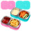 Lot de 4 Boîtes à Goûter en Acier Inoxydable, 150 Ml, Double Compartiment, avec Couvercles en Silicone Étanches 4