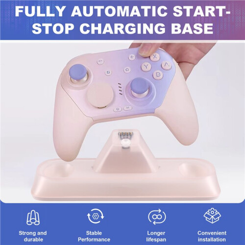 Mechanical Handle Charging Dock with RGB Lighting Effects Charges Automatically When Placed Down for MOBAPAD 2