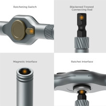 42 in 1 Ratchet Screwdriver Wireless Cordless Magnetic Small Handle Portable Manual Hand Tool Kit for Household Repair