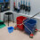 Buckets With Handles Plastic 1Set 9.3X8.7X7.7In 7