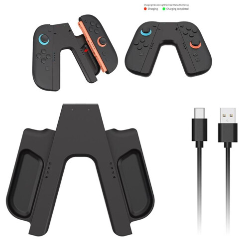Grip Charging Dock for  2  Portable Charger Dock Controller Charger  2  Gaming Accessories