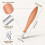 2PCS Wood Clay Pattern Roller Tool, Wooden Handle Pottery Tools with Stainless Steel Roller  and Rosewood Handle 6