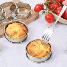25 Pcs English Muffin Rings Stainless Steel Double Rolled Crumpet Rings 4 Inch Metal Muffin Tart Molds for Home Baking