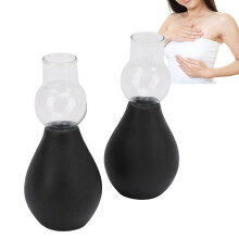 2 Sätze Glas-Vakuum-Brust-Kuppbecher 1,22,66,5 cm