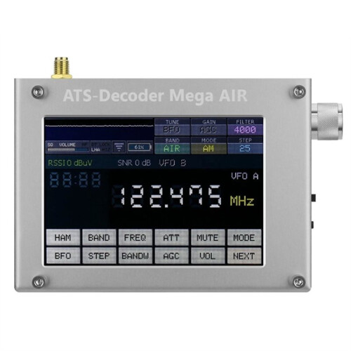 Atualize o Decodificador ATS-Decoder Air V4.2x com Receptor de Rádio de Banda Completa Si4735 de 4 Polegadas, FM, RDS, AM e , com Tela 1