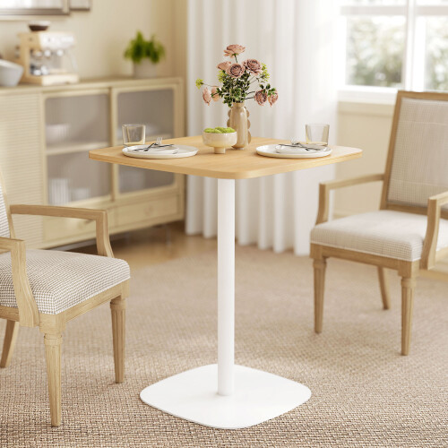 Homcom HOMCOM Dining Table for 2, Small Kitchen Table with Wood Veneer Top, Natural