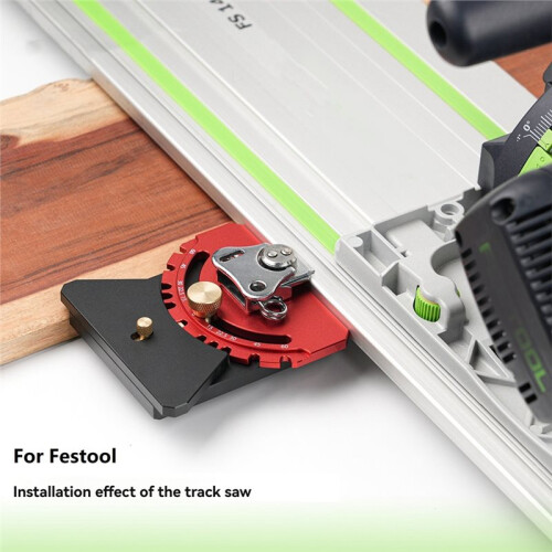 Adjustable Angle Track Saw with -60 to 60 Quick Positive Angle Stop Protractor 90 Degree Right Angle Rail Square Guide 1