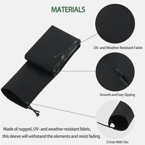 48Inch Zippered Rigging Sleeve,Marine Cable Jacket,Trolling Motor Cable Sleeve for Bundling Control Cables 2
