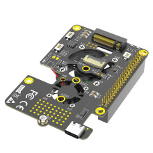 Adapter 3 w 1 M.2 NVMe SSD na PCIe z Podwójnymi Wentylatorami Chłodzącymi i Diodą LED Automatycznego Odbarwiania dla Raspberry Pi 5