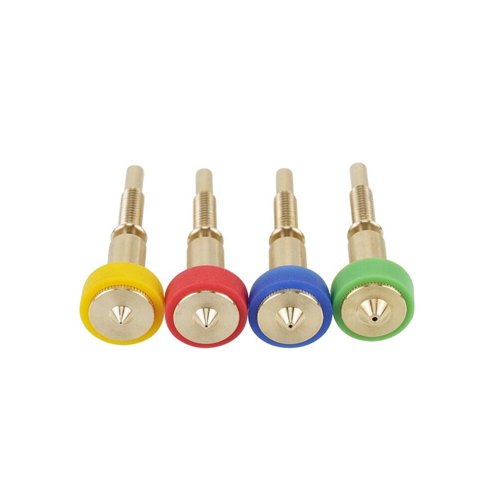4Pcs All-In-One Brass Titanium Nozzle 0.25/0.4/0.6/0.8Mm Heatbreak Brass Titanium Nozzle For E3d Revo Hotend Extruder 6032910578618
