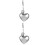 Worgeous2pcs Μπλε φιάλη με μπρελόκ σε σχήμα καρδιάς, μικρό μπουκάλι κρασιού, μπουκάλι 8