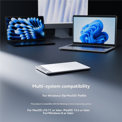 Touchpad V3 Multi-Function Gestures Trackpad with Left Button Rechargeable Wireless Touchpad for  IOS Win B 2