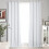Greyish White Blackout Curtains with Silver Grommets, 2 2