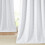 Greyish White Blackout Curtains with Silver Grommets, 2 3