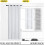 Greyish White Blackout Curtains with Silver Grommets, 2 5