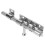 Fechadura deslizante para porta, resistente a arrombamentos, 4,76 x 2,16 x 0,83 polegadas (1 conjunto). 7