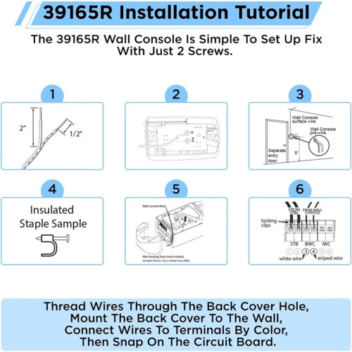 2pack 39165R Garage Door Openers Wall Console,for Genie Series II Wall Button, Sure Lock + Light Control 2