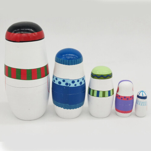 Matryoshka Dolls n Snowman Figurines 5 Pcs 2