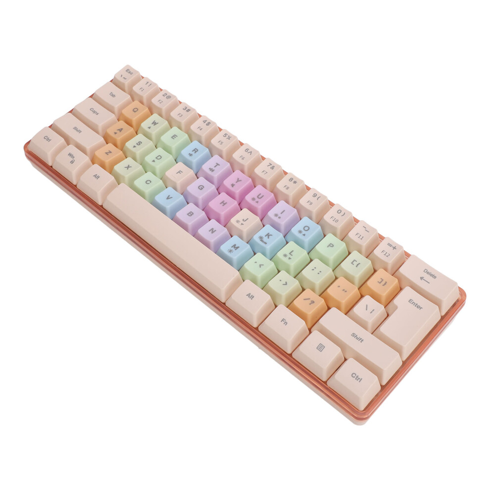 Rgb 61 Keys Mechanical Feel Keyboard With 7 Color Backlight & Adjustable Brightness 8491384804957