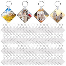 240 Stück Sublimations-Schlüsselanhänger-Rohlinge, Doppelseitig, 80 -Sublimations-Schlüsselanhänger-Rohlinge mit 160 Ringen und Clips