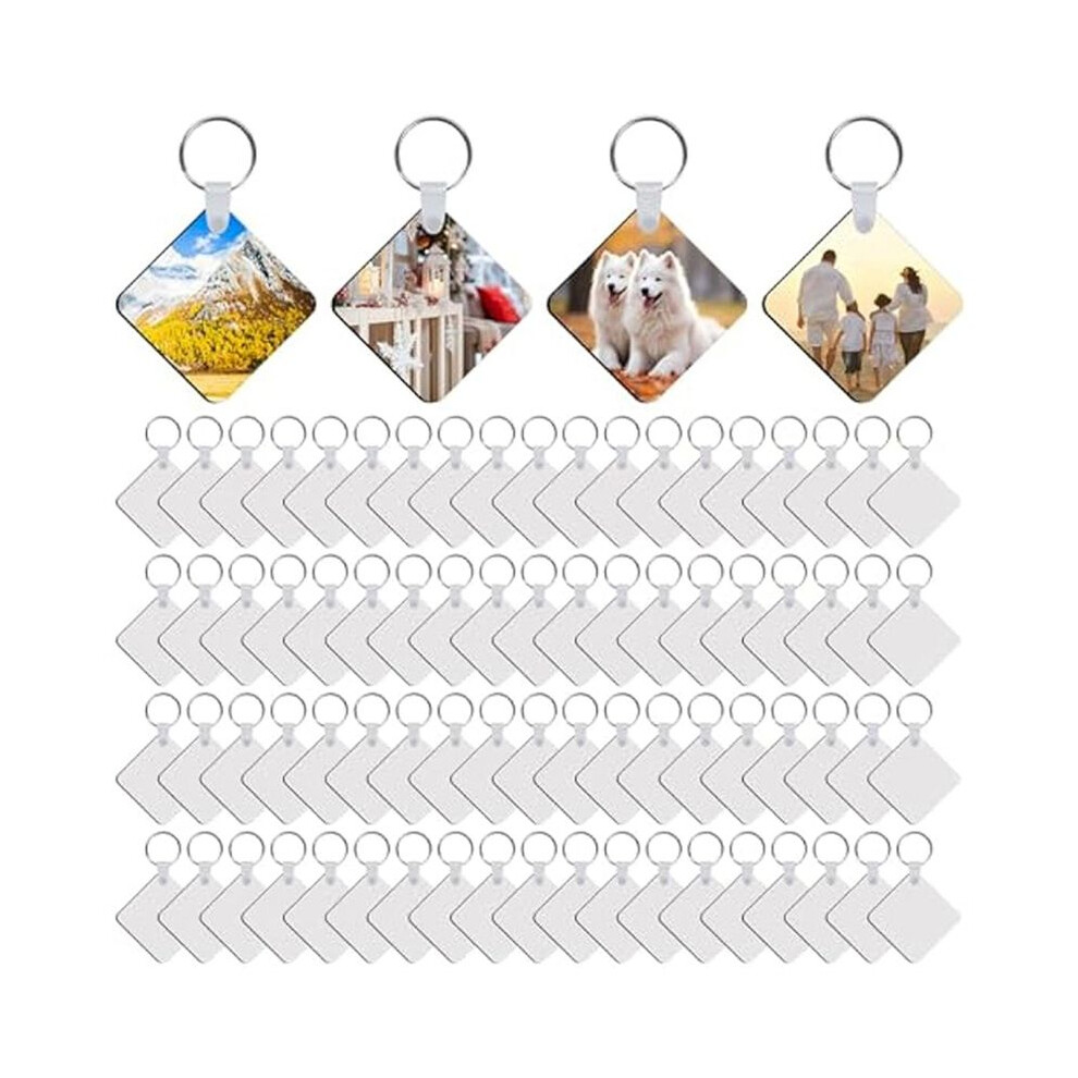 240Pcs Sublimation Keychain Blanks Double Sides 80 Sublimation Keychains Blank With 160 Rings And Clips 4711639789926