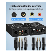 Nowy XLR 6.35 HiFi Stereo, Obudowa Izolująca Pętlę Uziemienia/Filtr Szumów/Eliminator Przydźwięku dla Systemu Audio