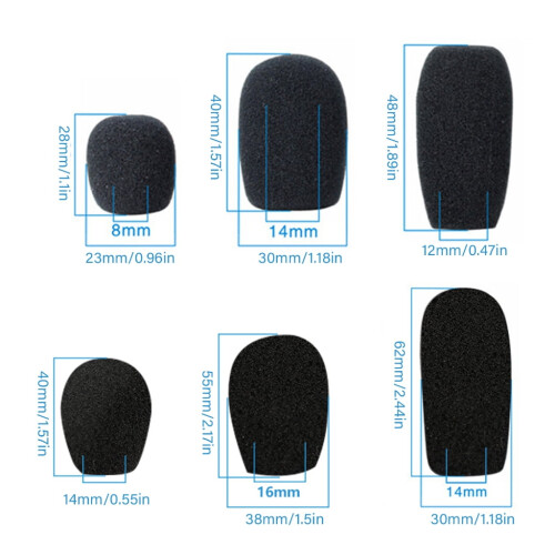 protections en mousse pour microphone de casque audio, réduction du bruit 2