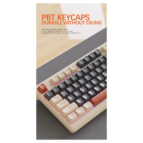 M96 Wireless Mechanical Keyboard  Dual Mode Connection with Multimedia Knob,Colorful Backlight 1