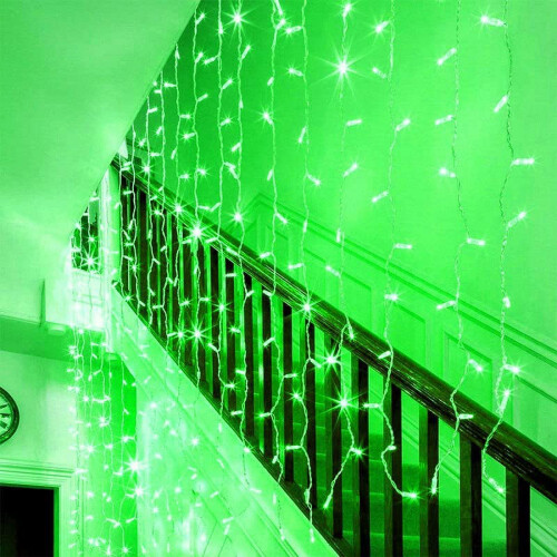 Ηλιακό Κουρτινόξυλο, 3x2μ, 200LED, 8 Λειτουργίες, Τηλεχειριστήριο, Αδιάβροχο, για 2