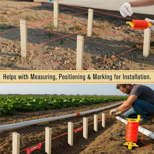 Construction String  Kit, with Handle & 5 Pcs Built in Levels Outdoor Projects DIY, Yard & Gardening, Construction 1