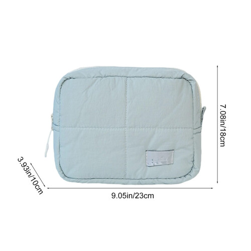 Nécessaire de maquiagem impermeável em nylon com divisórias e 2