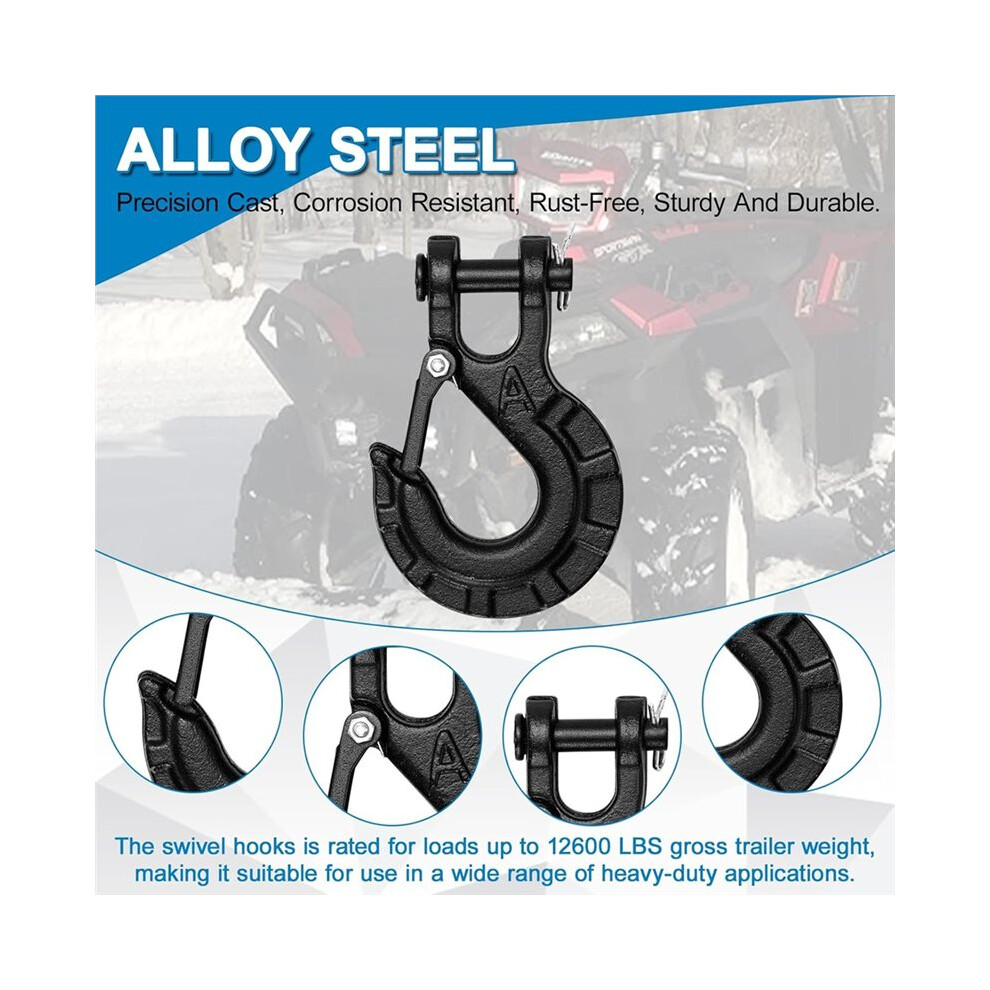 64In Plow Strap With 1/4" Hook For Atv Utv Winch, Heavy Duty Atv Snow Plow Lift Strap For Standard Or Wide Winches 6033206369644