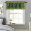Abstract Moon Star Valance 54x18in Yellow Green Polyester 2