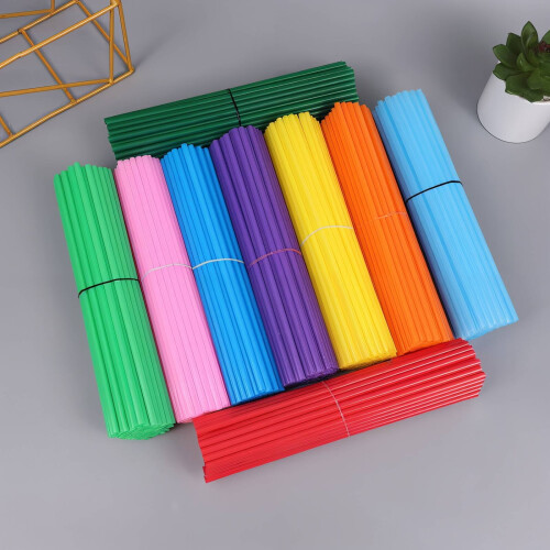 100 pailles droites classiques en plastique 1