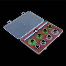 9pcs Watch Repair Tool Set Caseback Opener Wrench with 6-Pin & 5-Pin Dies for 20mm-42mm Watch Case