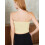 Top a fascia senza spalline da donna, a doppio strato, basic e casual. 2