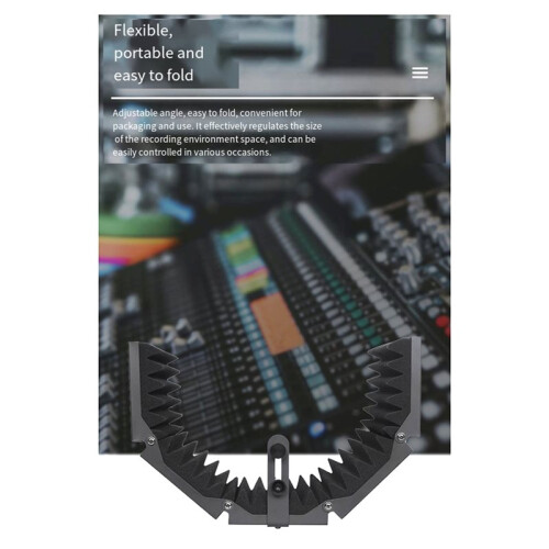 Panel Reflection Filters Studio Recording Microphone Isolation Shield Suitable for Any Condenser Mic Three Doors 2