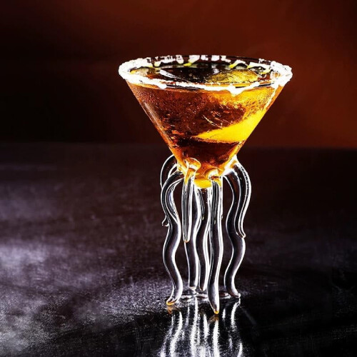 Σετ Ποτηρίων Octopus Martini - Δημιουργικά Κρυστάλλινα Ποτήρια Κοκτέιλ, Ποτήρι Μπαρ για 1