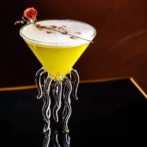 Σετ Ποτηρίων Octopus Martini - Δημιουργικά Κρυστάλλινα Ποτήρια Κοκτέιλ, Ποτήρι Μπαρ για 2
