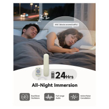 Écouteurs D'Oreiller à Conduction Osseuse pour le Sommeil, 5.4, Livres Audio, 36 Sons pour Dormir, Machine à Bruit Blanc, Bleu