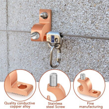 20xLay-in Connector Pool Bonding Lug Copper Conductor Lay-in Connector for Grounding Swimming Pool and Conduits,4-14 AWG