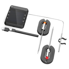Rechargeable Digital Wifi Wireless Remote Meat Barbecue BBQ Thermometer for Oven Grilling Smoker