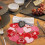 Valentine's Day Red Embroidered Placemats 35x35cm 4