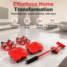 Furniture Lift Mover Tool Set,Multi-Functional Adjustable Furniture Lifter for Home, Portable Furniture Moving Wheels