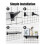 Gridwall Shelf Bracket with Lip, 12" Metal Gridwall Brackets Hooks Heavy Duty Shelf Bracket Gridwall Accessories 5