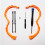 Protector Kit for  Neo2 Anti-Collision Bumper Bar 3D Printed for RC Drone Shell Accessory Orange 3