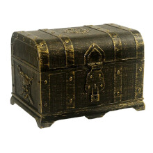 Bronzen Vierkante Cover Jacht Piraat Verborgen Doos Plastic Decoratieve Huisspel voor Kinderen Retro Feestdecoratie Geschenken