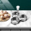 Stainless Steel Egg Poacher Pan Nonstick 3-Cup 8