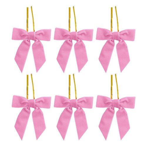 Vinröda julrosetter i sammet 7,5 cm, 6 stycken 1